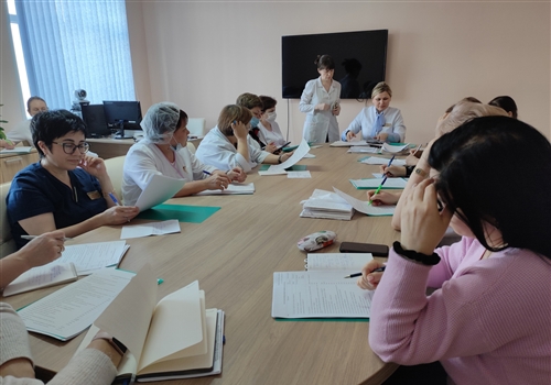 В Центральной городской больнице состоялось собрание профгрупоргов.